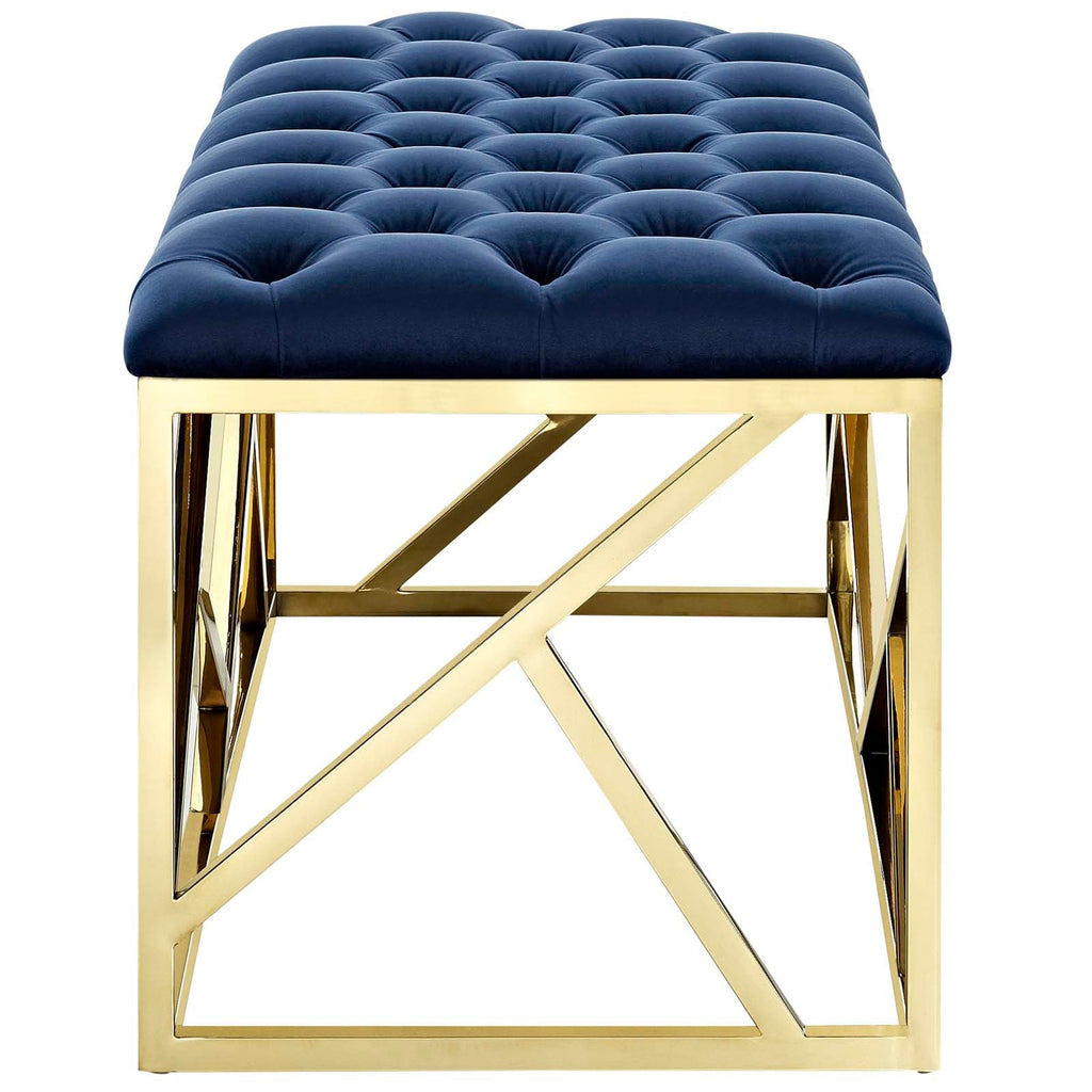 Intersperse Bench in Gold Navy