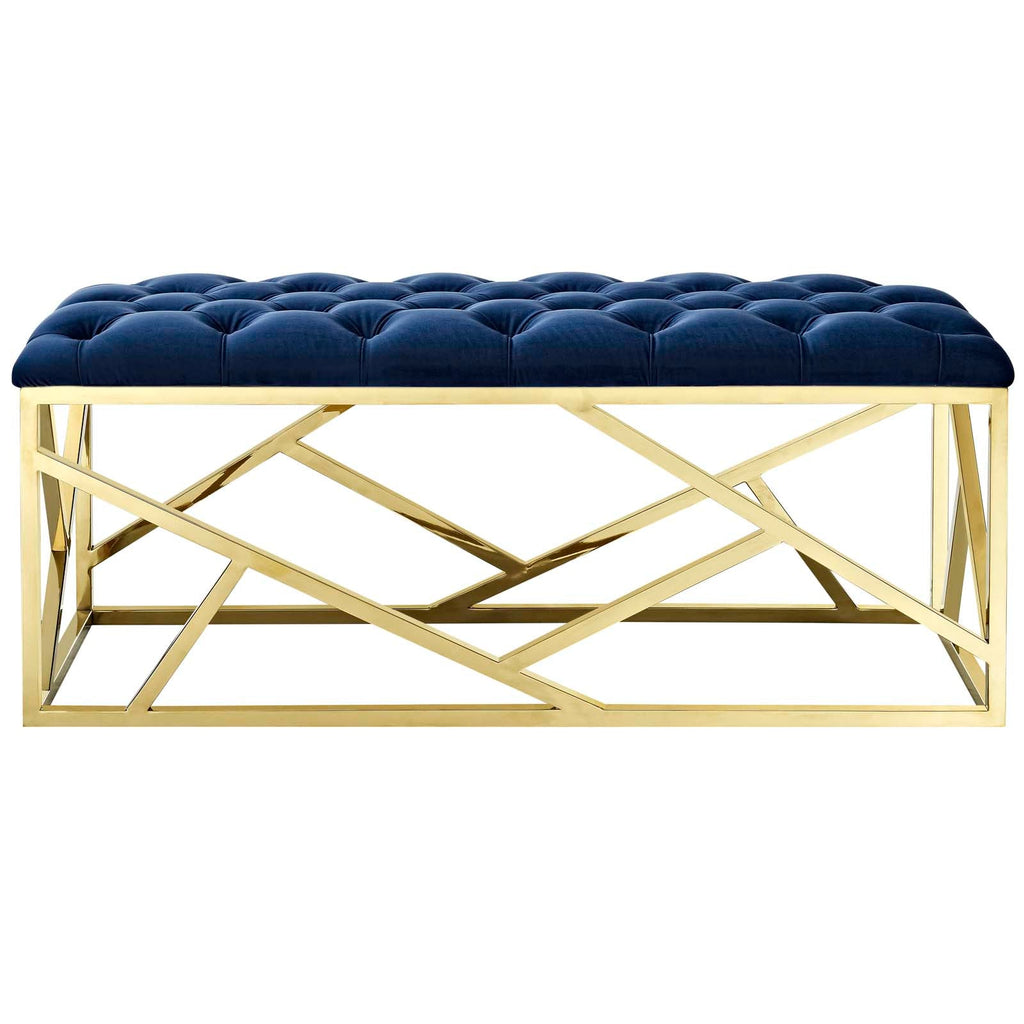 Intersperse Bench in Gold Navy