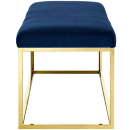Anticipate Fabric Bench in Gold Navy