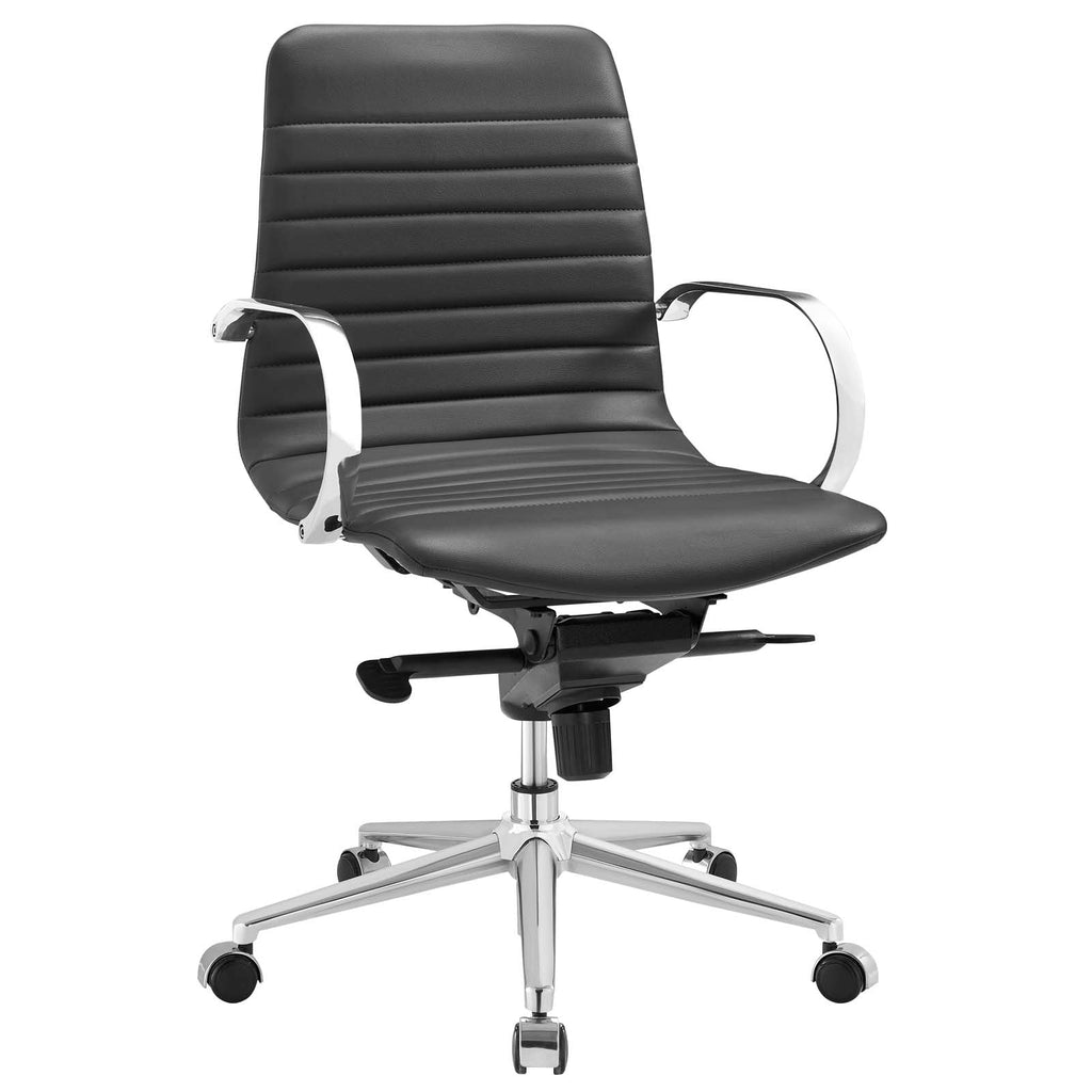 Groove Ribbed Back Office Chair in Gray