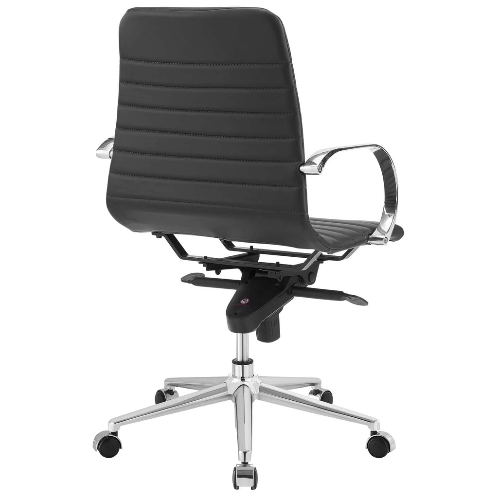 Groove Ribbed Back Office Chair in Gray