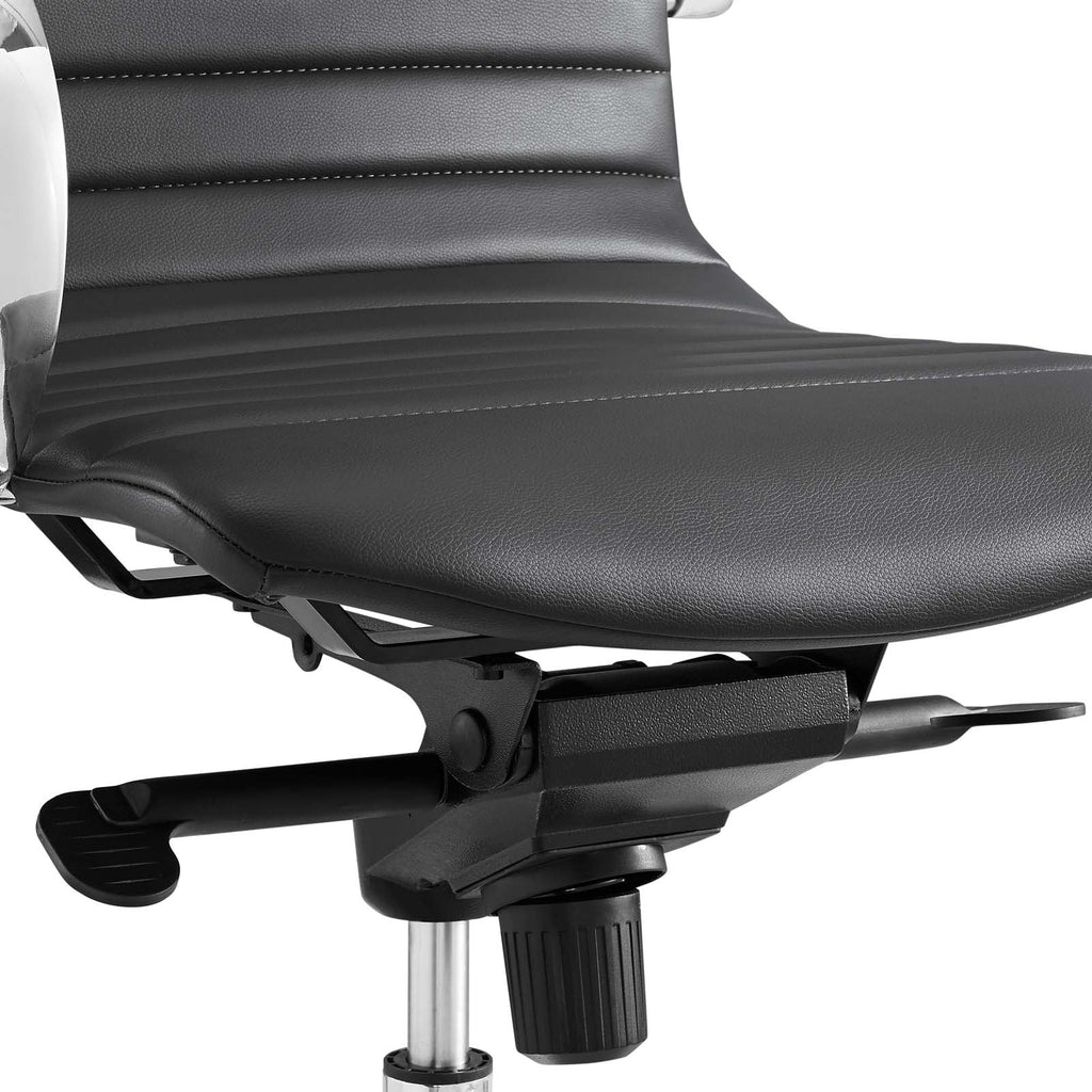 Groove Ribbed Back Office Chair in Gray