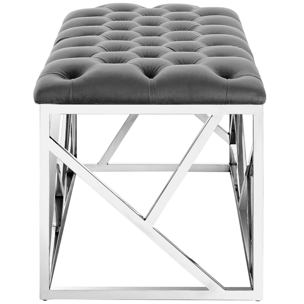 Intersperse Bench in Silver Gray