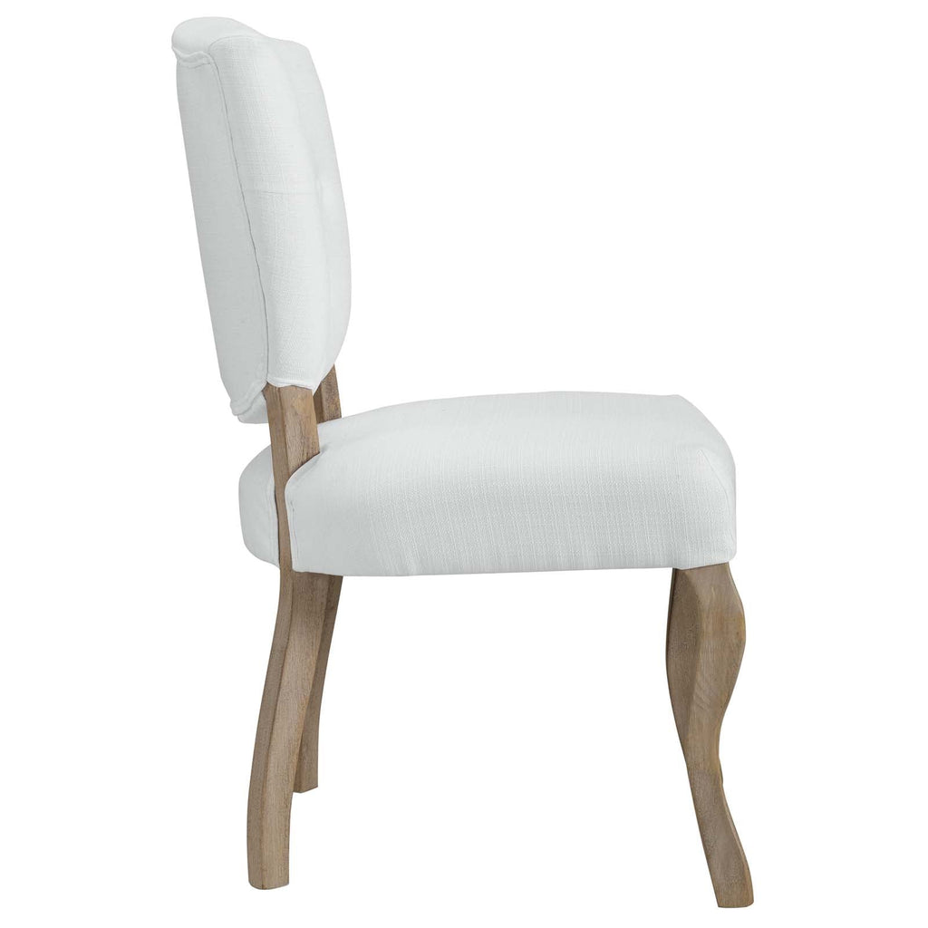 Array Vintage French Upholstered Dining Side Chair in White