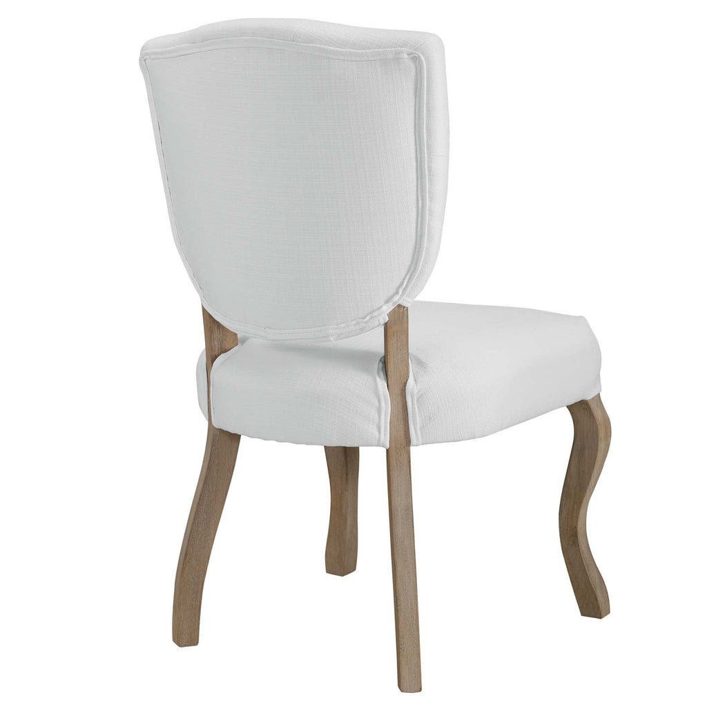 Array Vintage French Upholstered Dining Side Chair in White