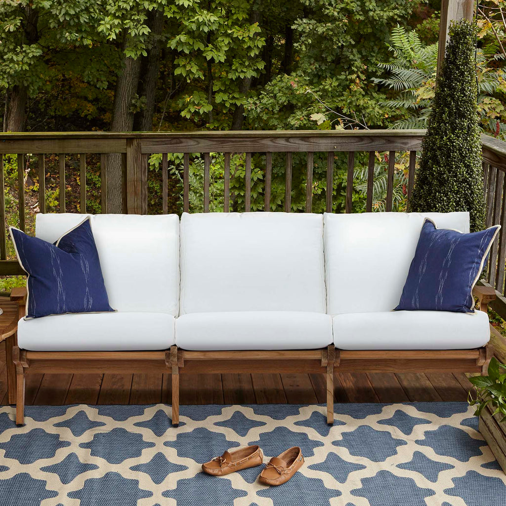 Saratoga Outdoor Patio Premium Grade A Teak Wood Sofa