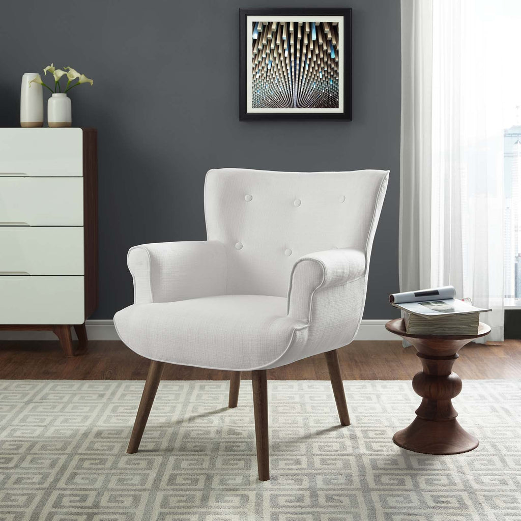 Cloud Upholstered Armchair in White