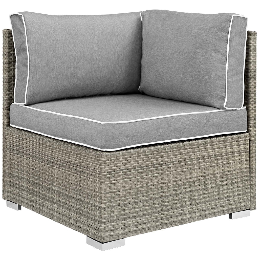 Repose Outdoor Patio Corner in Light Gray Gray