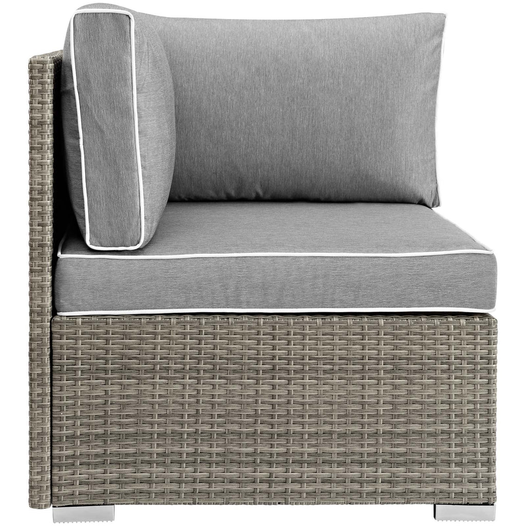 Repose Outdoor Patio Corner in Light Gray Gray