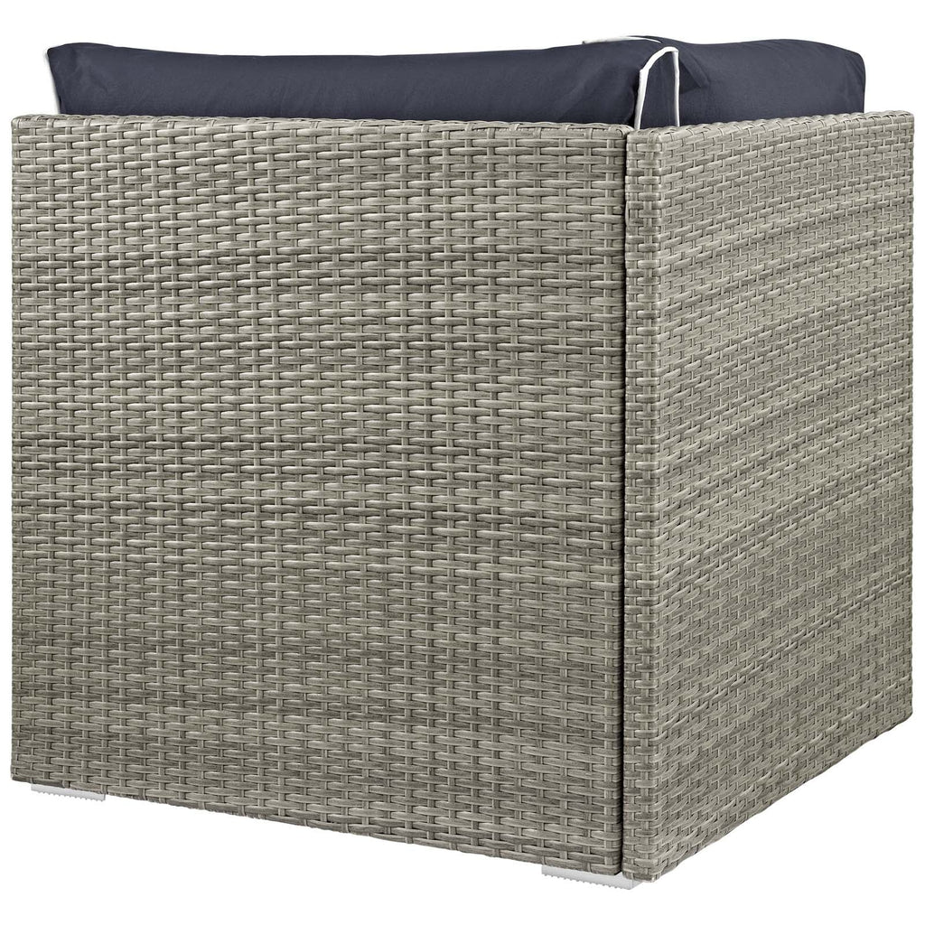 Repose Outdoor Patio Corner in Light Gray Navy