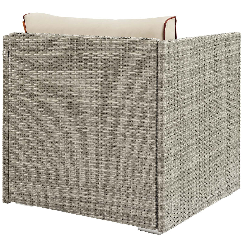 Repose Outdoor Patio Armchair in Light Gray Beige