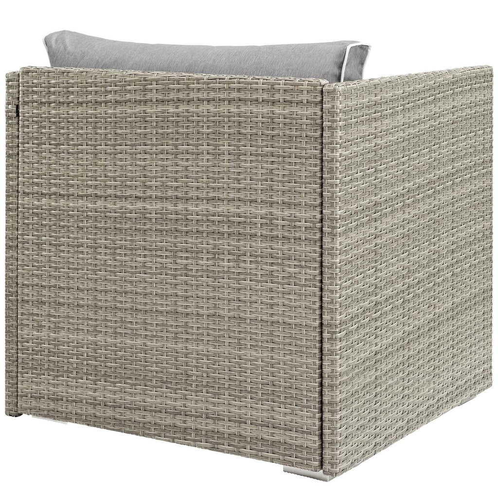 Repose Outdoor Patio Armchair in Light Gray Gray