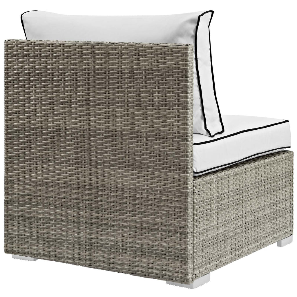 Repose Outdoor Patio Armchair in Light Gray White