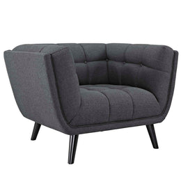 Bestow 2 Piece Upholstered Fabric Armchair Set in Gray