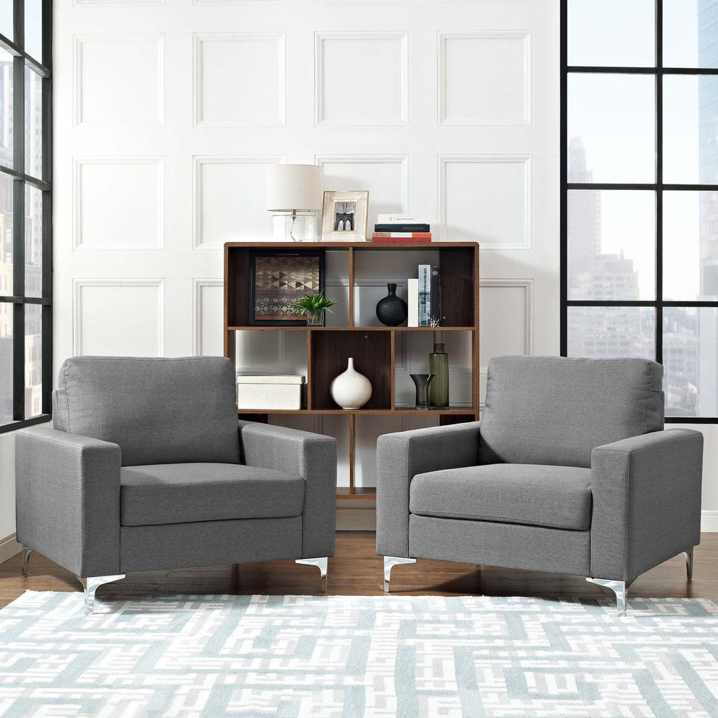 Allure 2 Piece Armchair Set in Gray