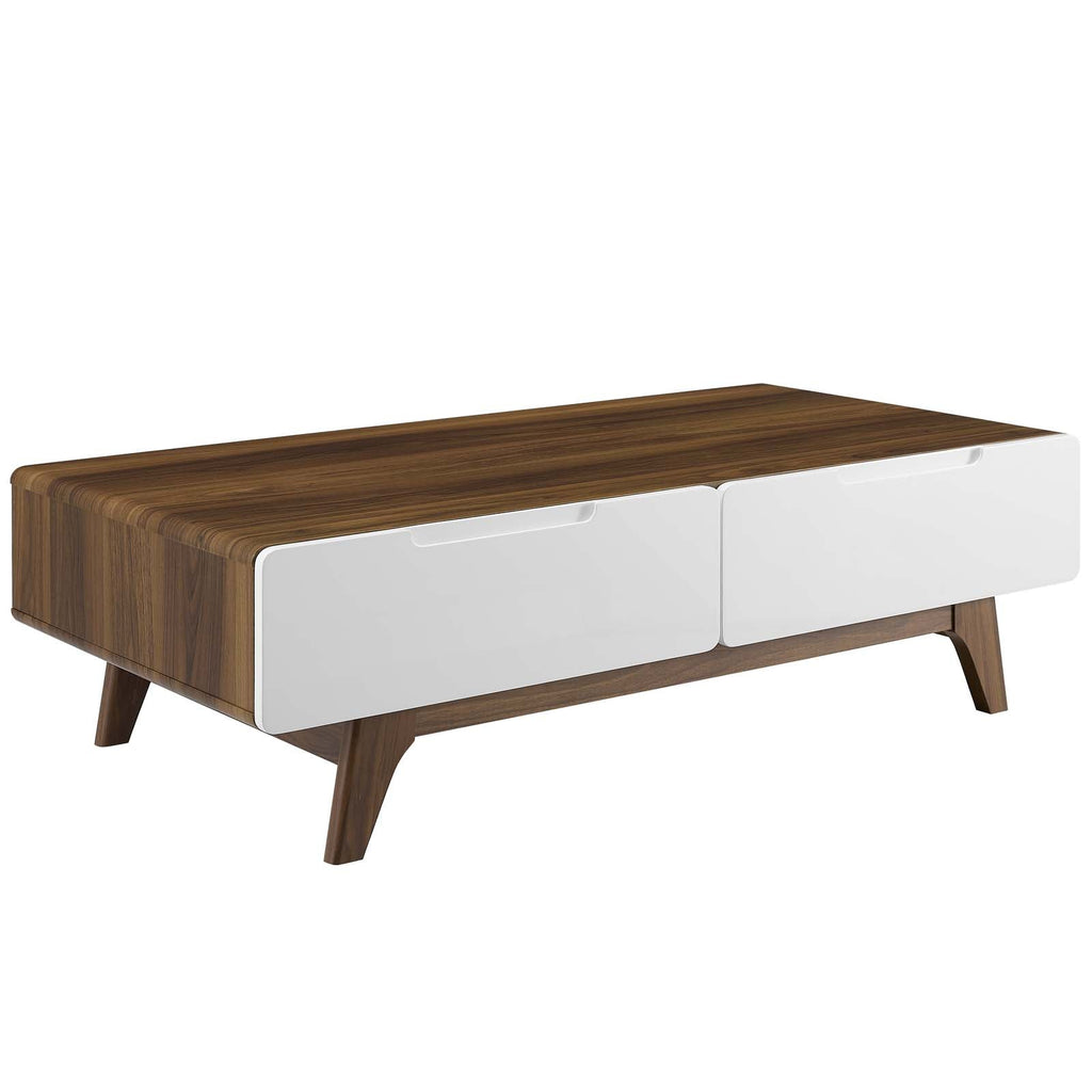 Origin 47" Coffee Table in Walnut White