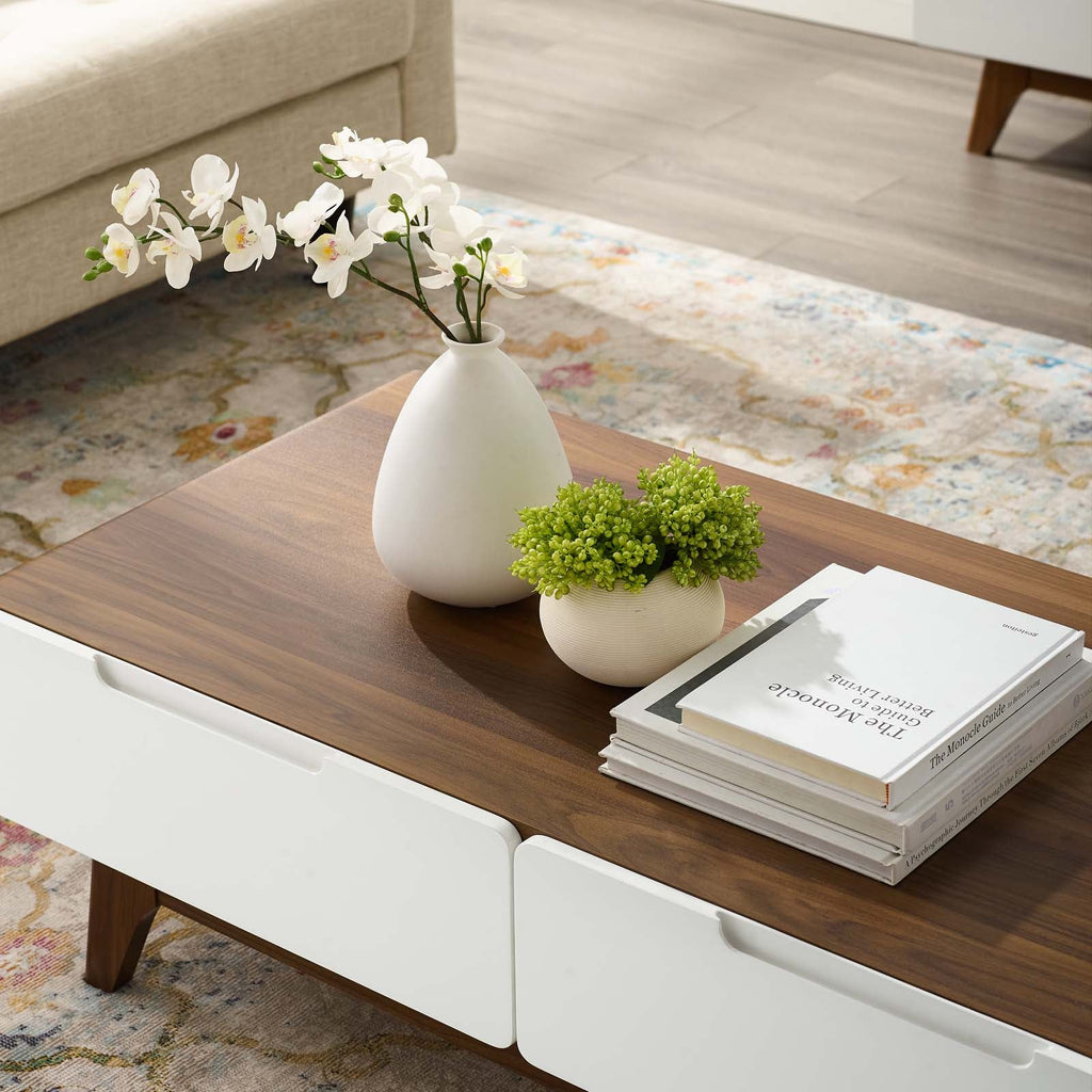 Origin 47" Coffee Table in Walnut White