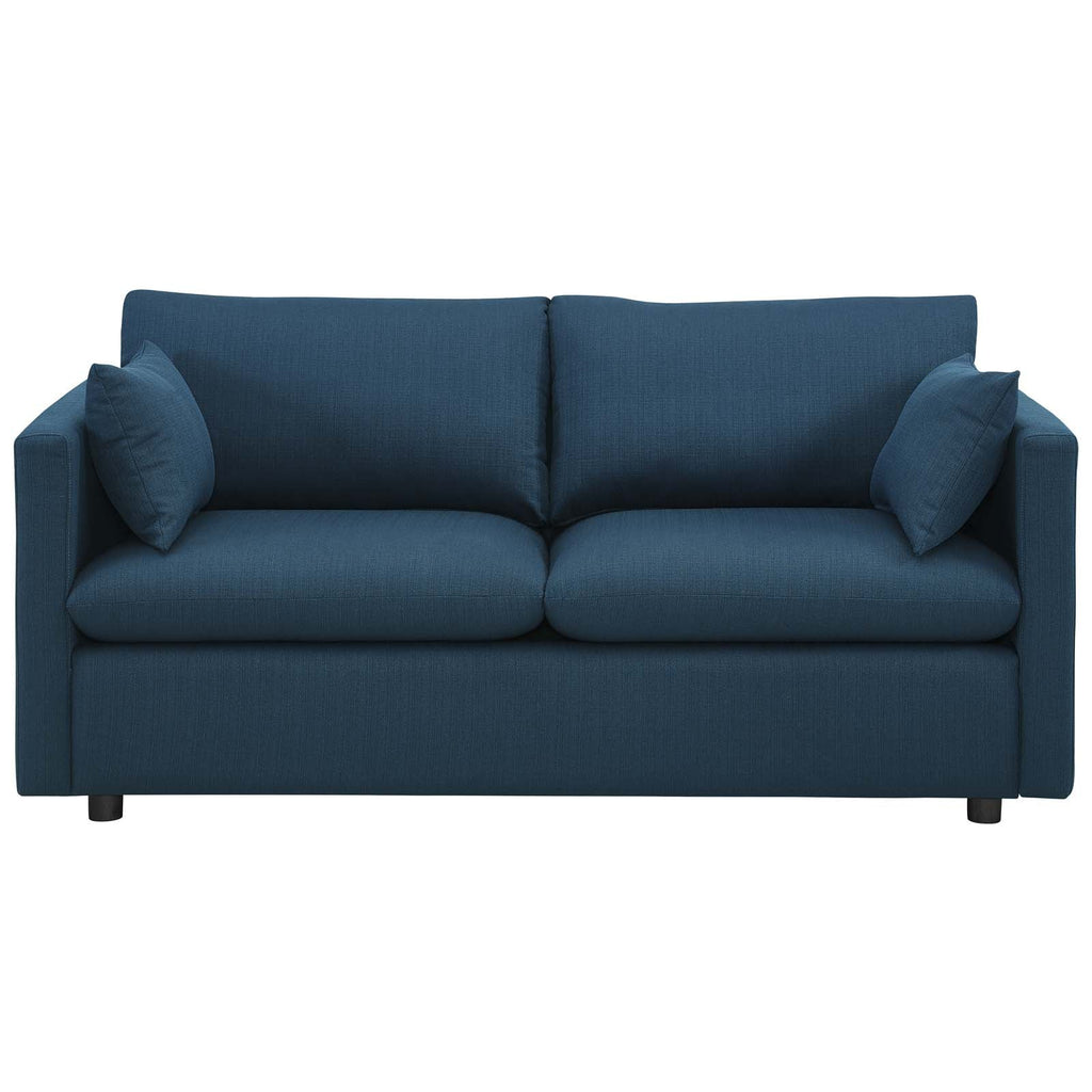 Activate Upholstered Fabric Sofa in Azure