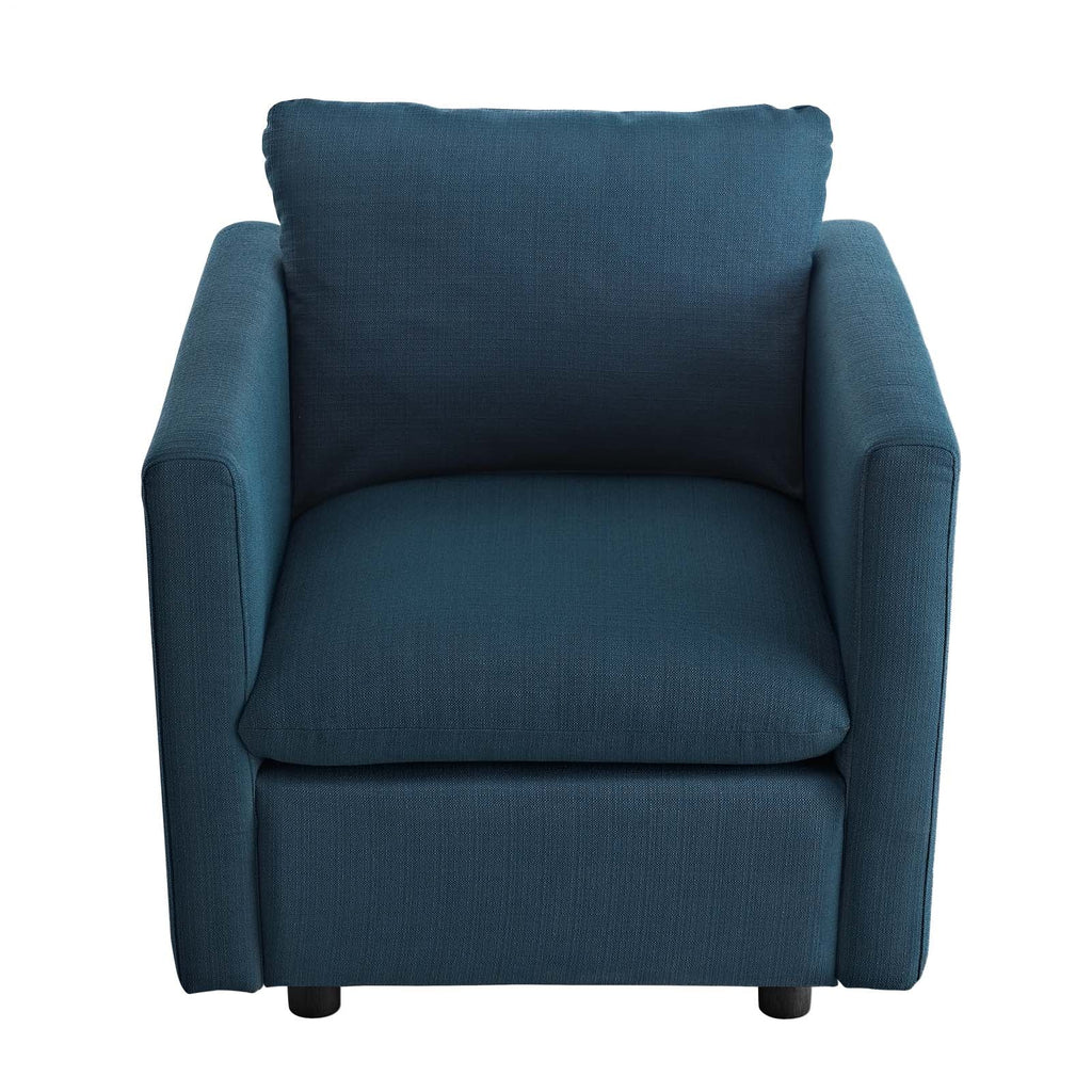 Activate Upholstered Fabric Armchair in Azure