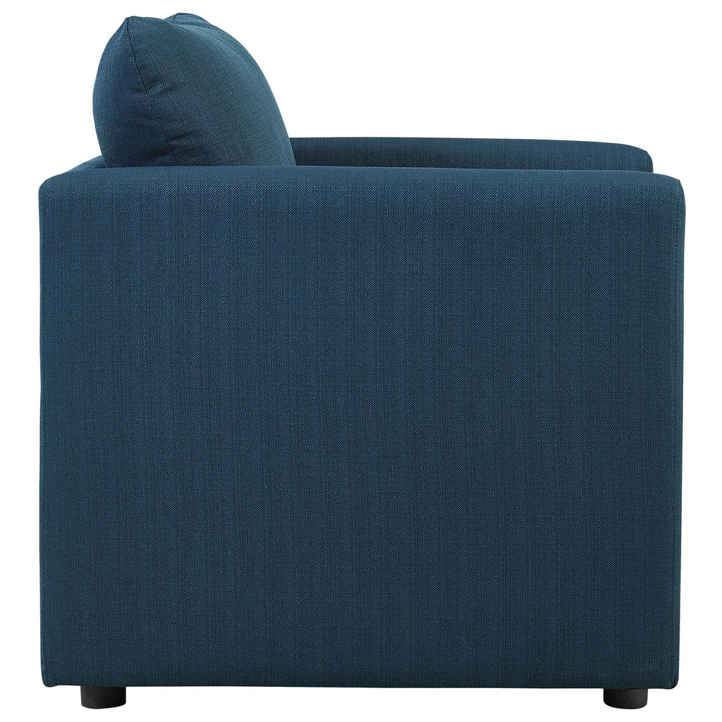 Activate Upholstered Fabric Armchair in Azure