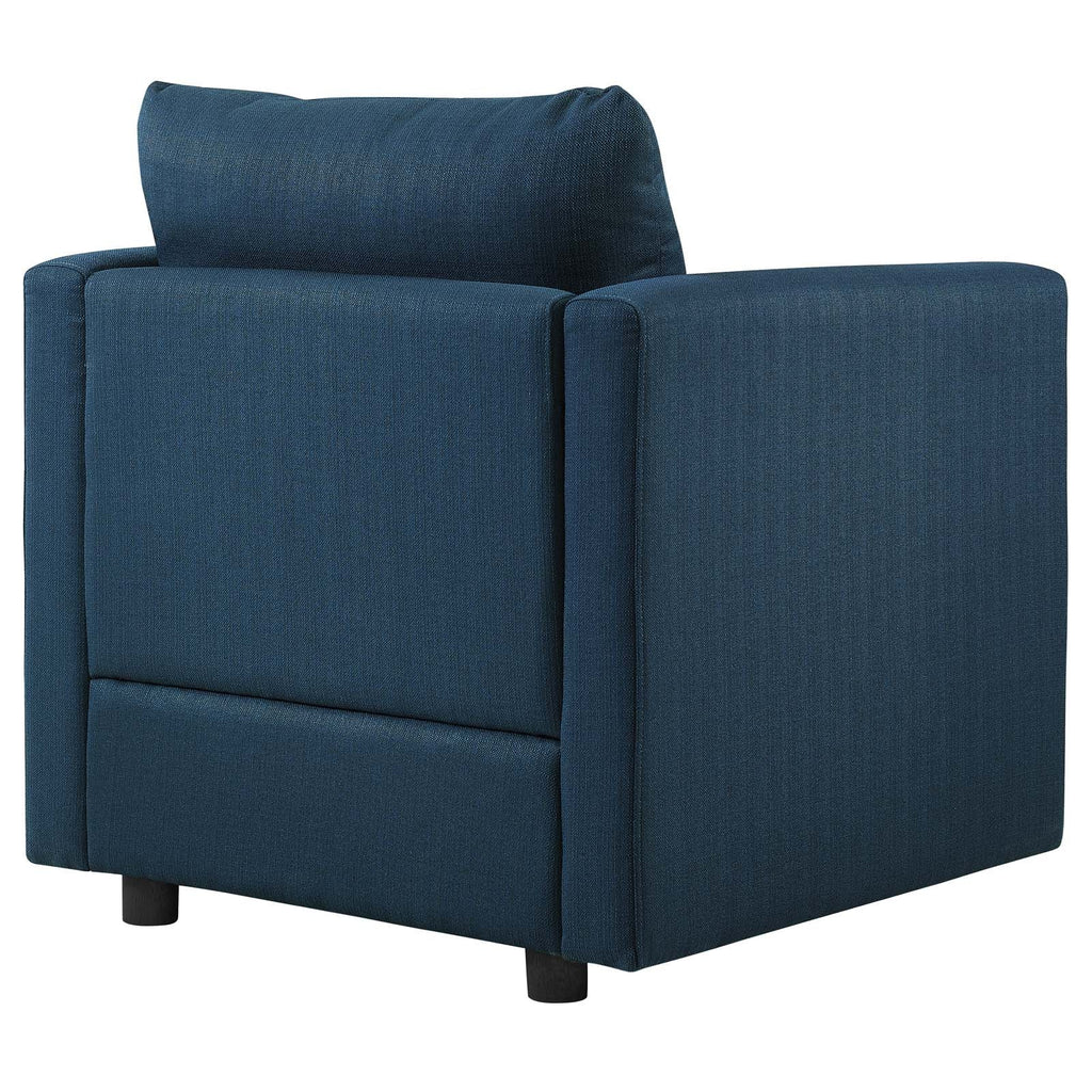 Activate Upholstered Fabric Armchair in Azure