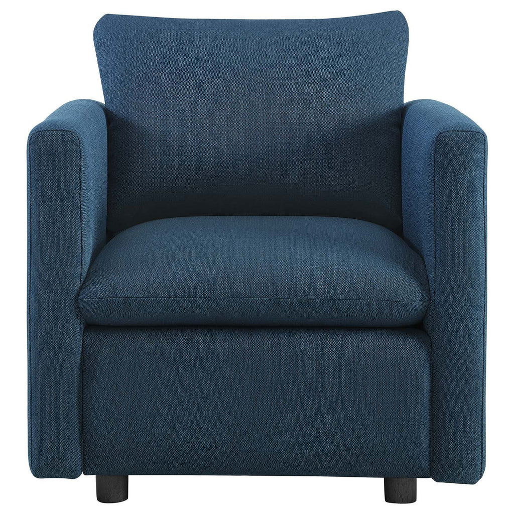 Activate Upholstered Fabric Armchair in Azure