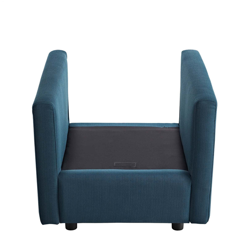 Activate Upholstered Fabric Armchair in Azure