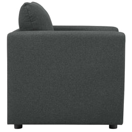 Activate Upholstered Fabric Armchair in Gray