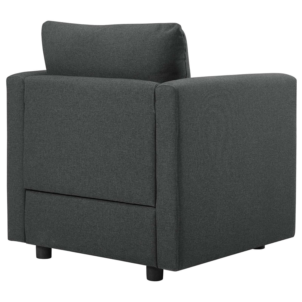 Activate Upholstered Fabric Armchair in Gray