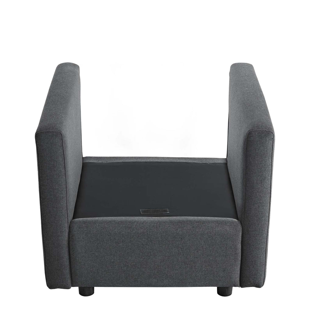 Activate Upholstered Fabric Armchair in Gray