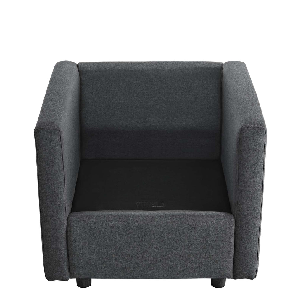 Activate Upholstered Fabric Armchair in Gray