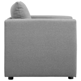 Activate Upholstered Fabric Armchair in Light Gray