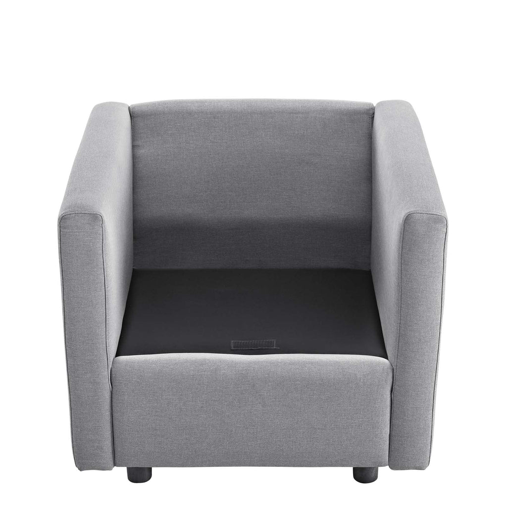 Activate Upholstered Fabric Armchair in Light Gray