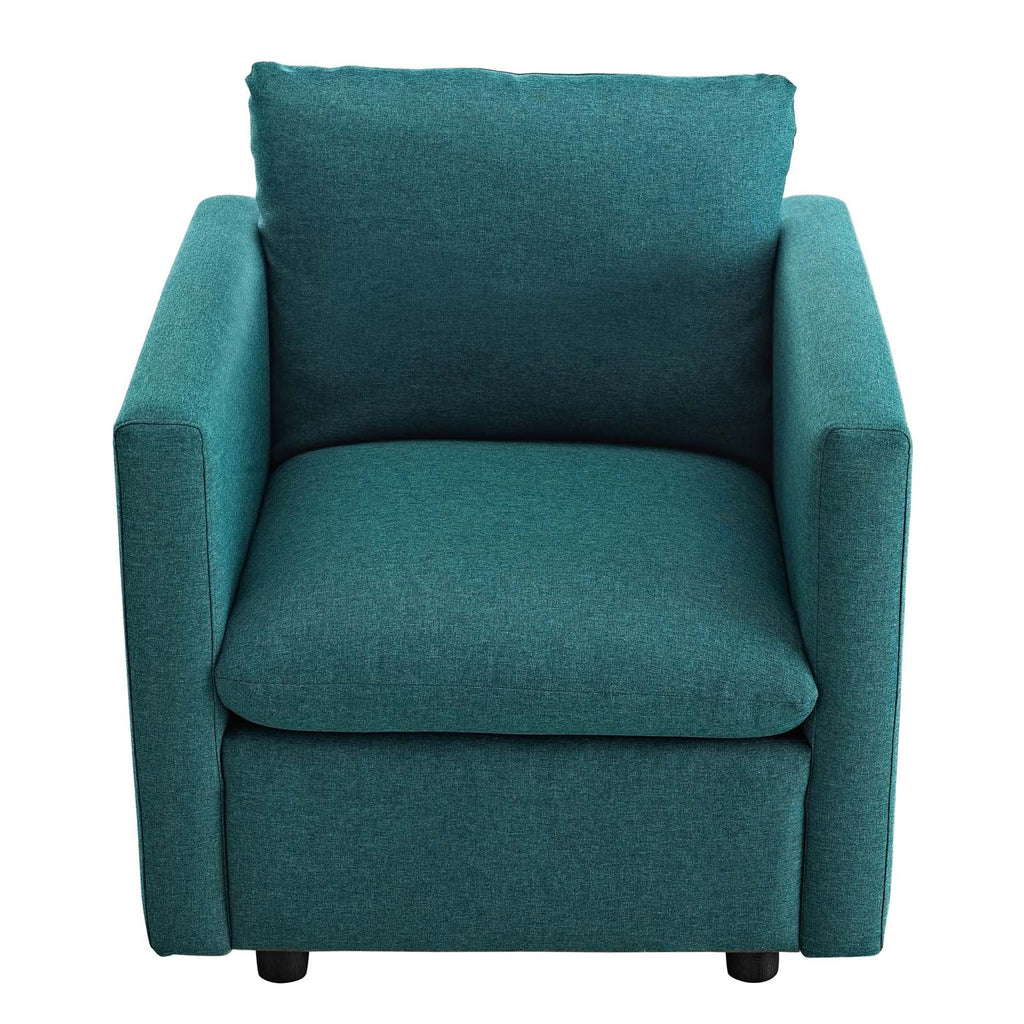 Activate Upholstered Fabric Armchair in Teal