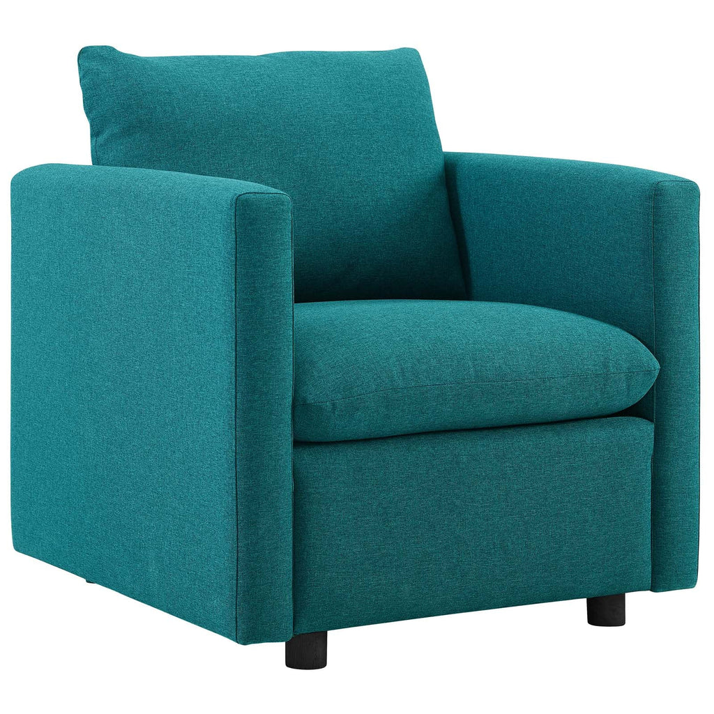 Activate Upholstered Fabric Armchair in Teal