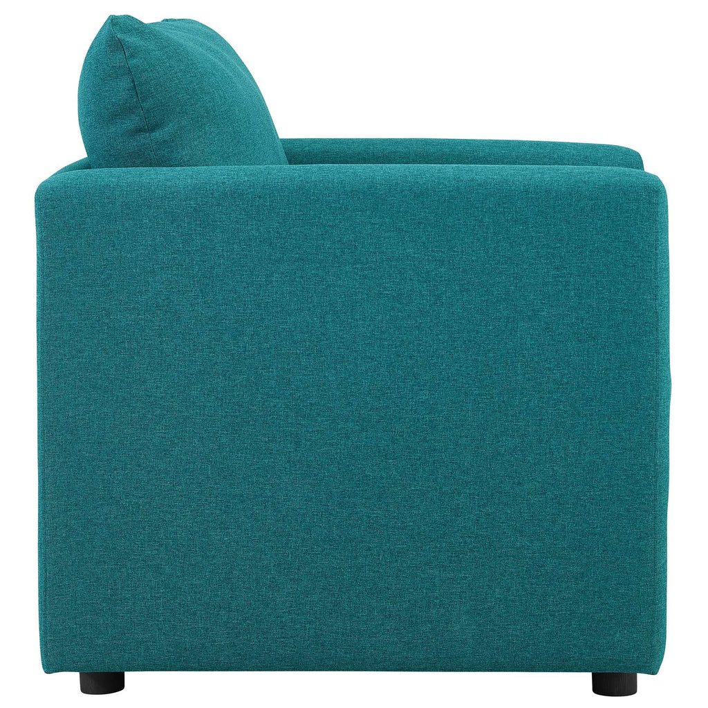 Activate Upholstered Fabric Armchair in Teal