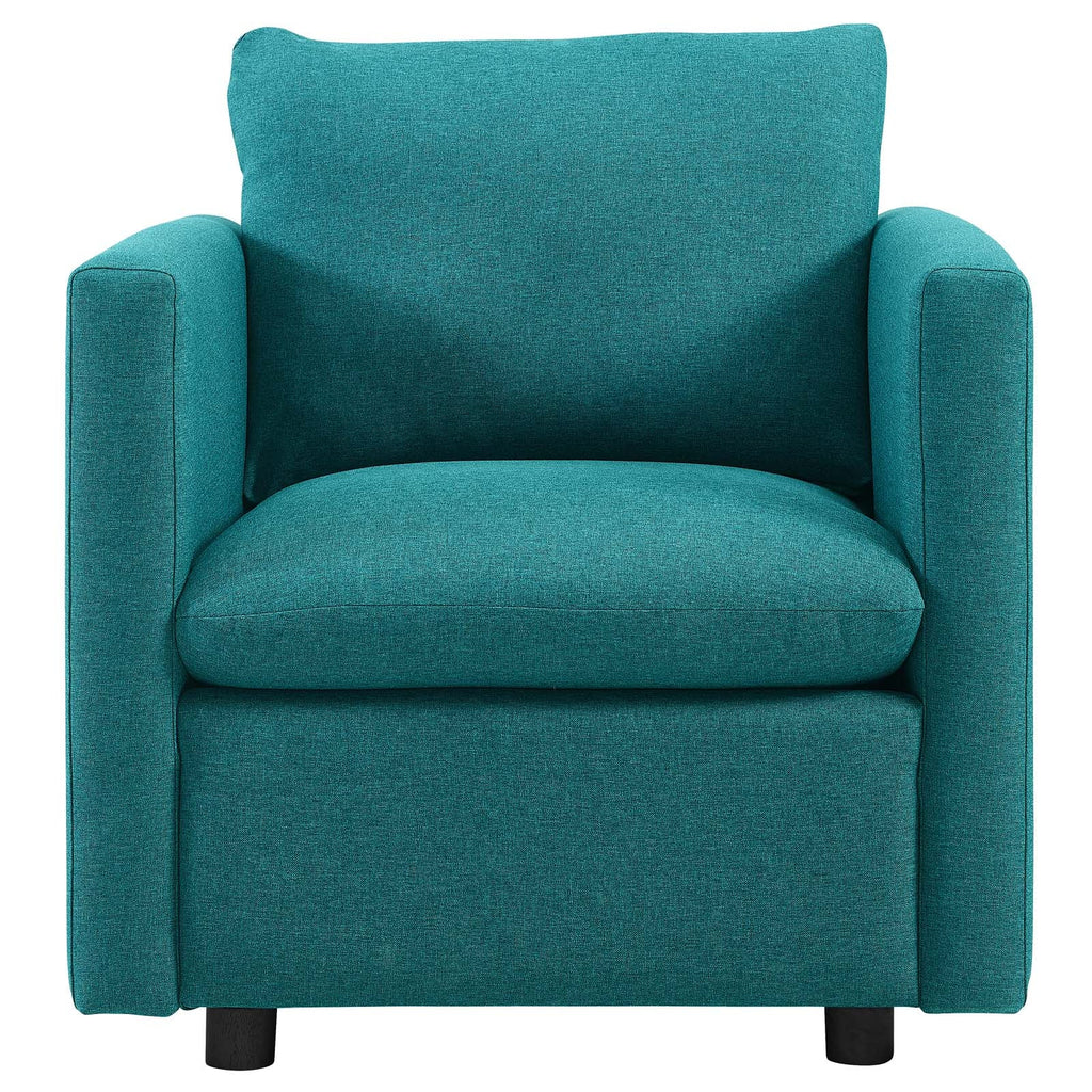 Activate Upholstered Fabric Armchair in Teal