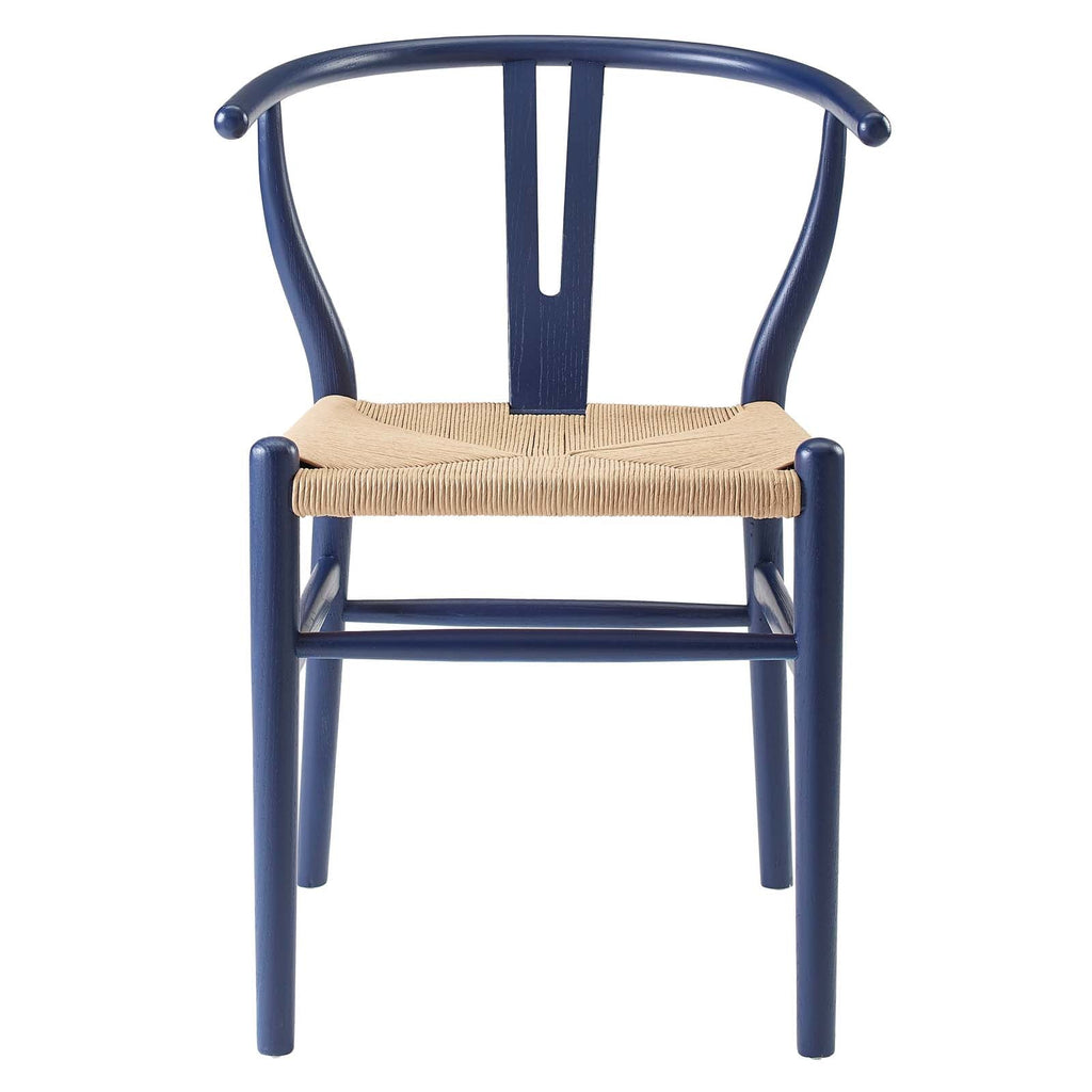 Amish Dining Wood Side Chair in Midnight Blue