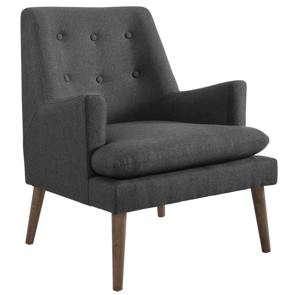 Leisure Upholstered Lounge Chair in Gray