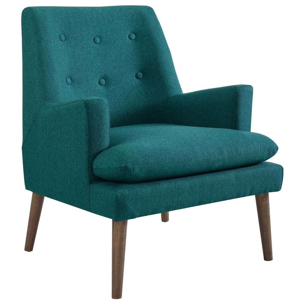 Leisure Upholstered Lounge Chair in Teal