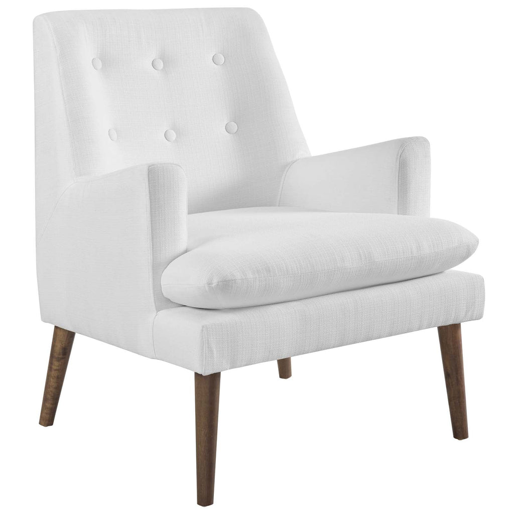 Leisure Upholstered Lounge Chair in White