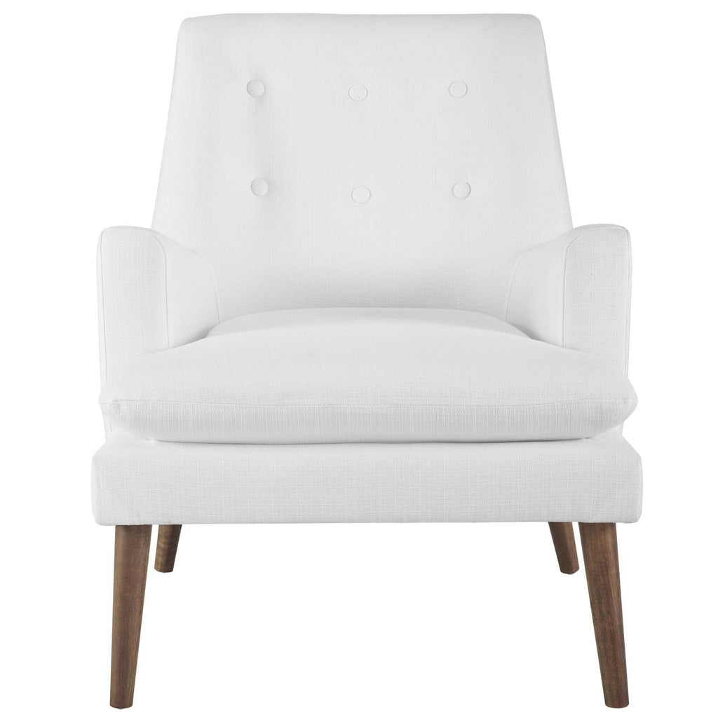 Leisure Upholstered Lounge Chair in White