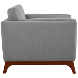 Chance Upholstered Fabric Armchair in Light Gray