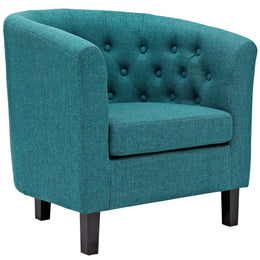 Prospect 2 Piece Upholstered Fabric Loveseat and Armchair Set in Teal