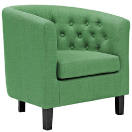 Prospect 3 Piece Upholstered Fabric Loveseat and Armchair Set in Green