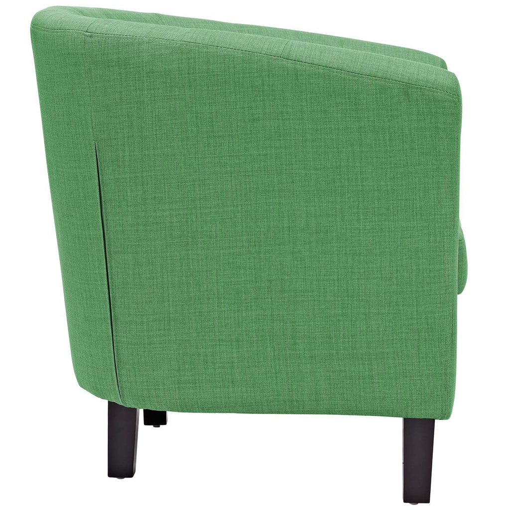 Prospect 3 Piece Upholstered Fabric Loveseat and Armchair Set in Green