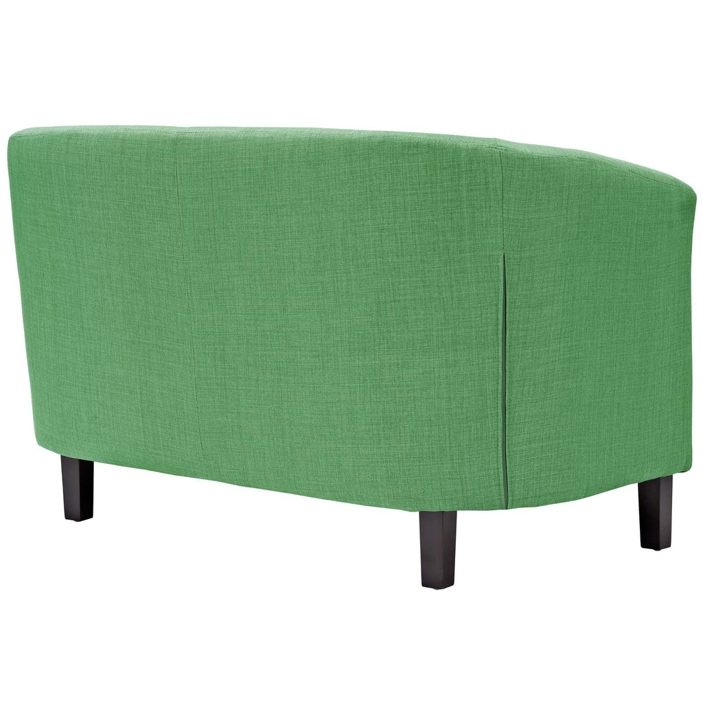 Prospect 3 Piece Upholstered Fabric Loveseat and Armchair Set in Green