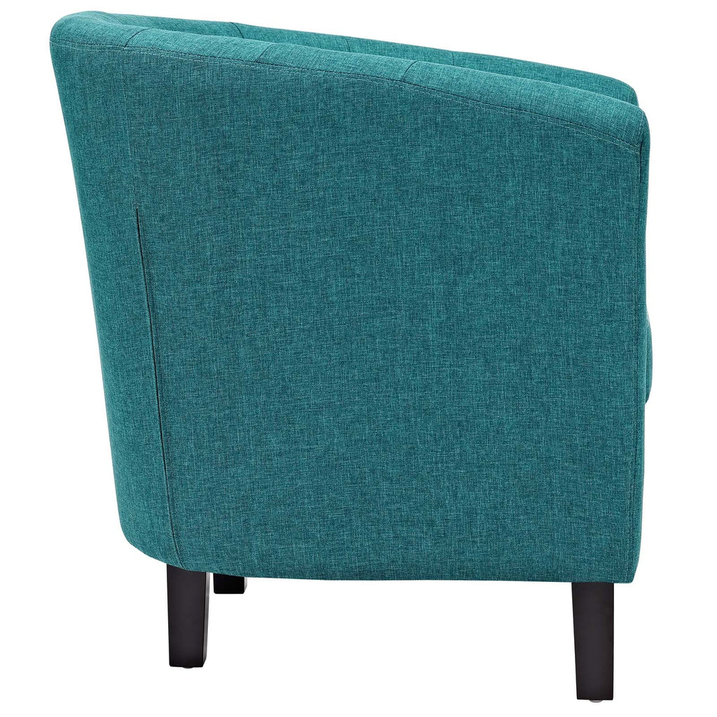 Prospect 3 Piece Upholstered Fabric Loveseat and Armchair Set in Teal