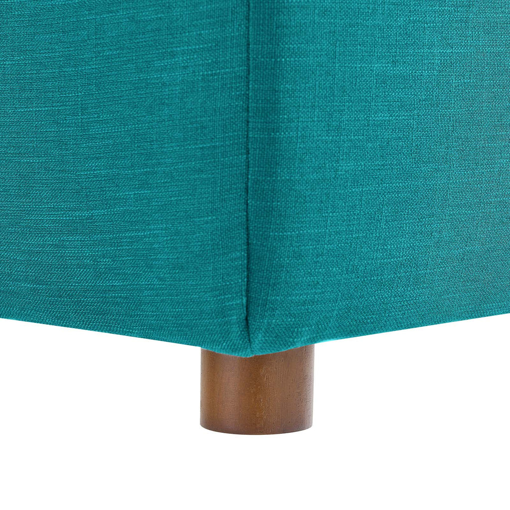 Commix Down Filled Overstuffed Armless Chair, Teal