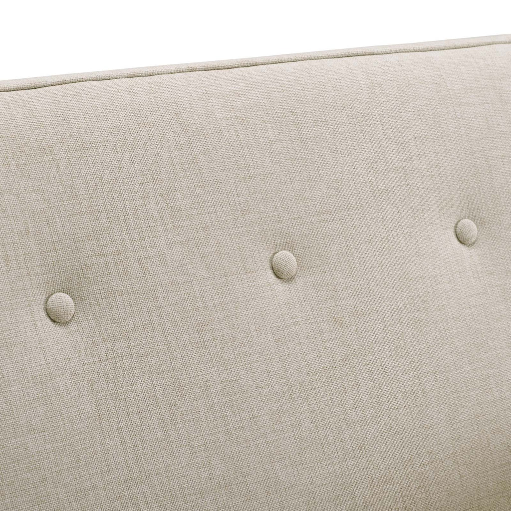 Sheer Upholstered Fabric Loveseat in Sand